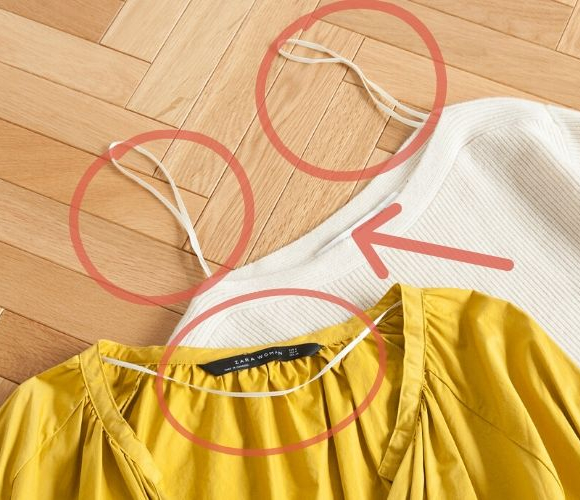 ZARAやユニクロの服に 付いてるこの「細ヒモ」 どうしてますか?