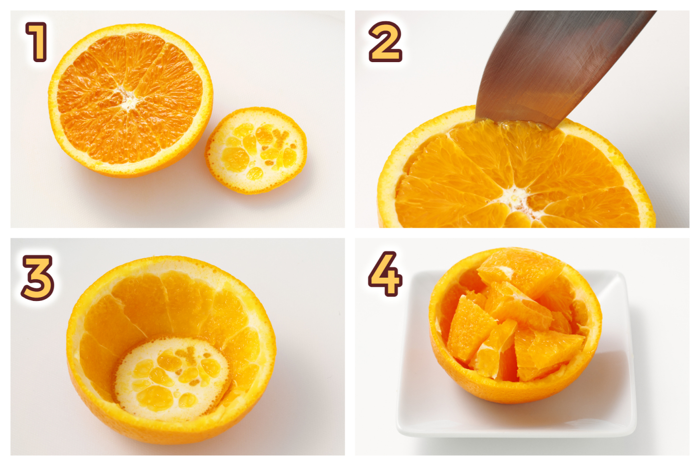 オレンジの栄養はビタミンだけじゃない 通年入手できる身近なフルーツの実力 簡単な切り方3パターンをご紹介 Kufura クフラ 小学館公式
