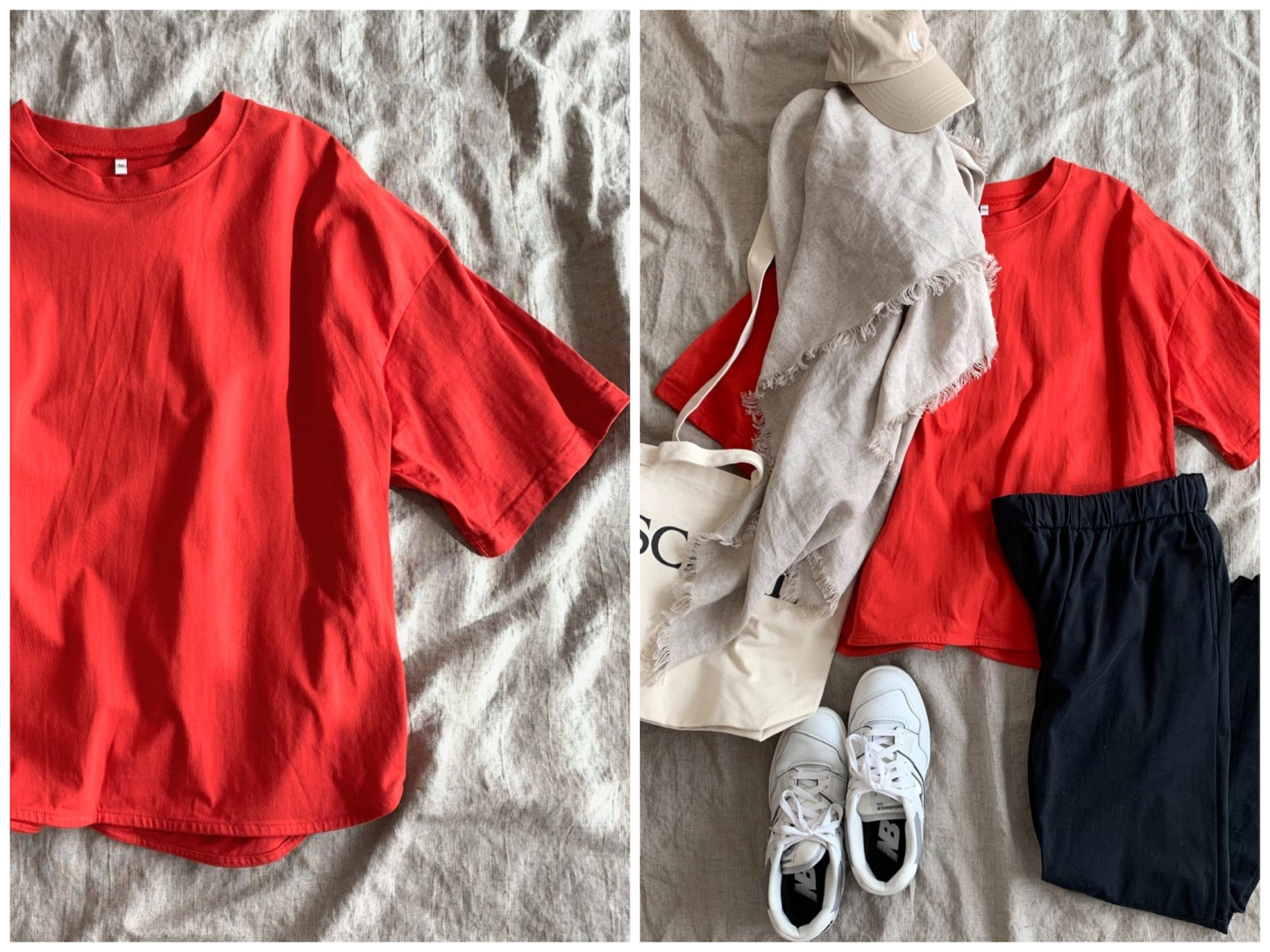運動会応援コーデは「coca（コカ）」の赤Tシャツ（890円）で！お手頃価格で大人のカジュアル服が見つかります